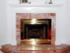 A Classic with elegant pink marble and brass trim